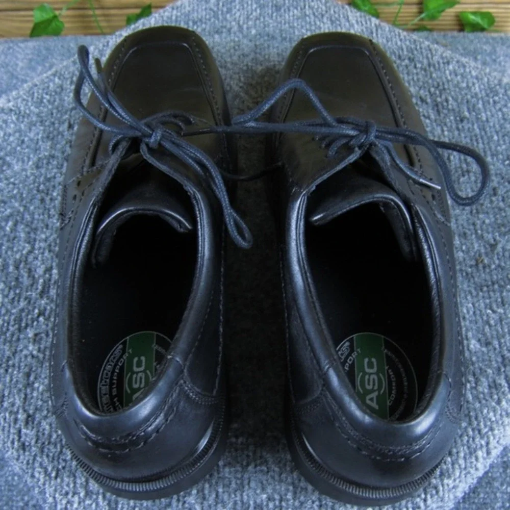 Streetcars Chairman Men 8.5 Medium Black Leather Oxford Dress Shoes Comfort Sole